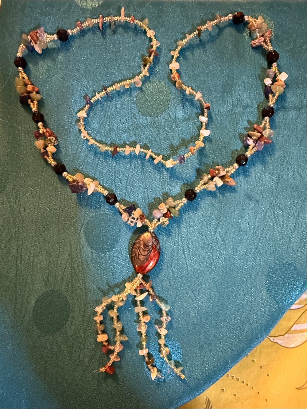 Handcrafted Multicolor Beaded Pendant Necklace - Women Jewelry